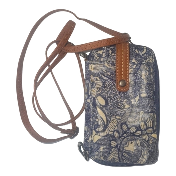 Sakroots Artist Circle Nature Smartphone Wallet Wristlet Crossbody - Picture 6 of 9